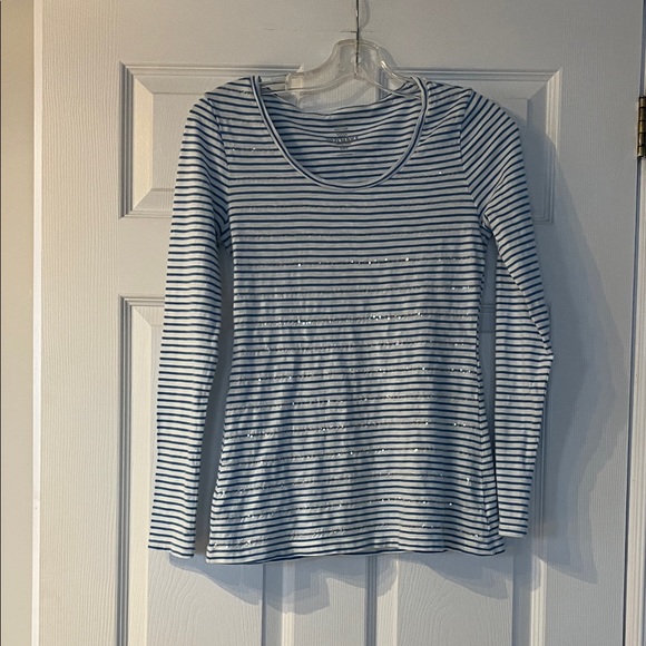 Old Navy Tops - Old Navy Navy and White Striped Long Sleeve Top